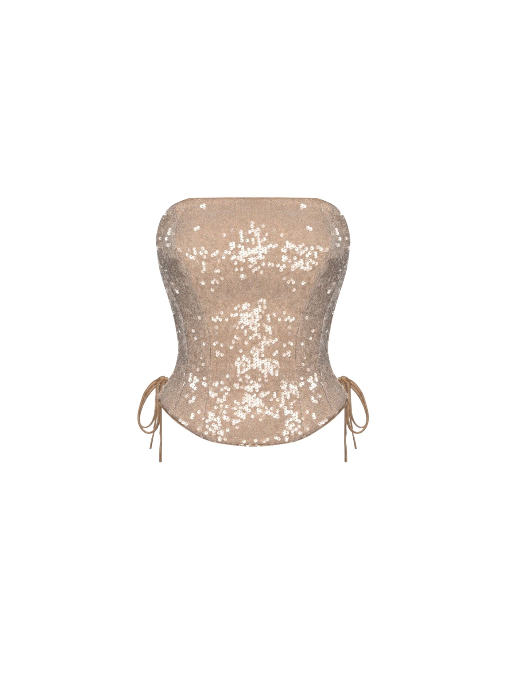 Riva Silver Sequin Corset