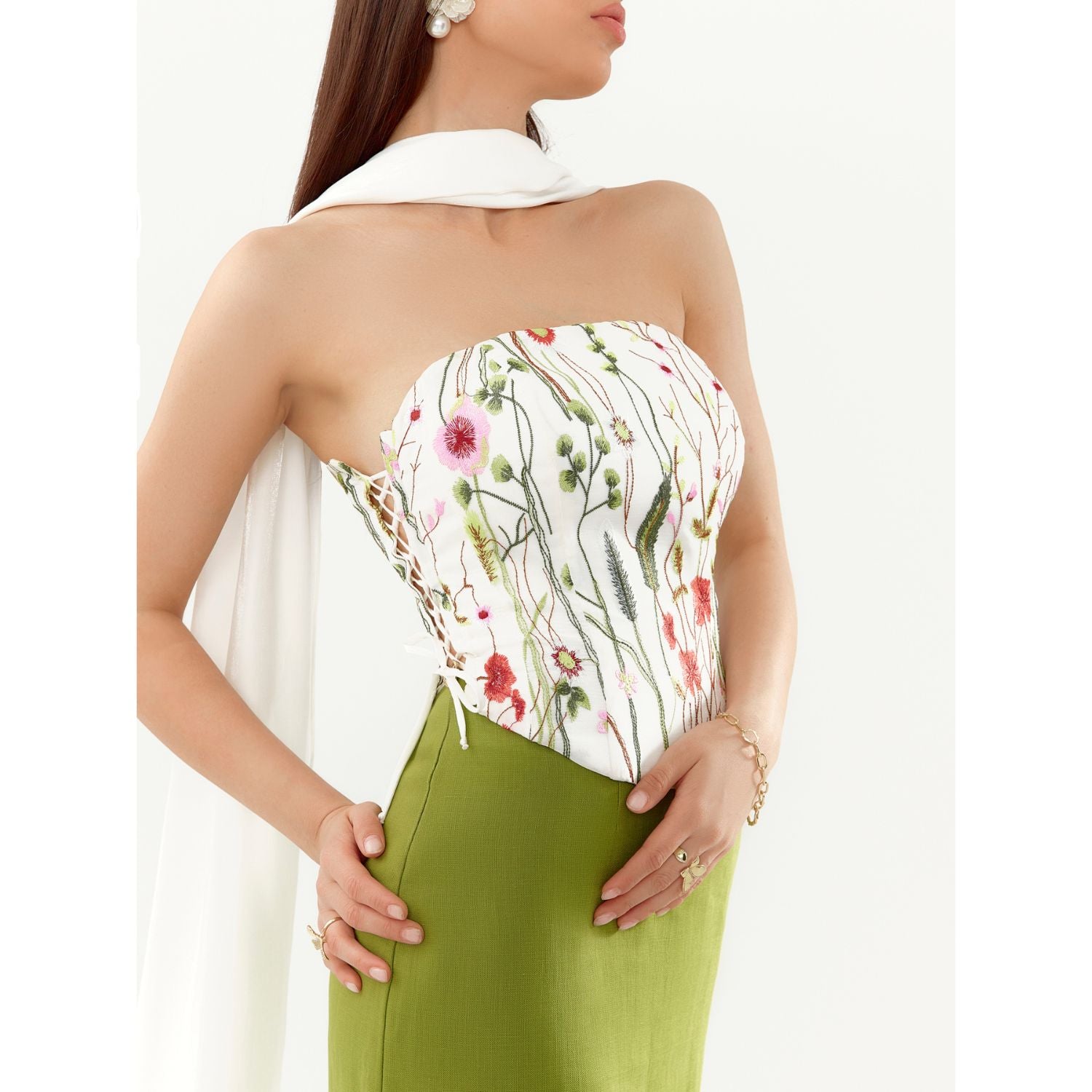 Flora Silk Corset