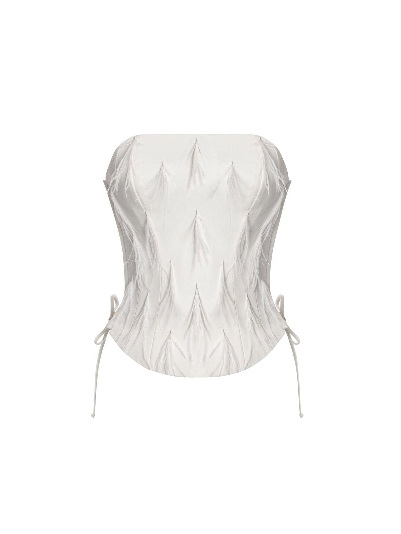 Woven Feather Corset - Snow White