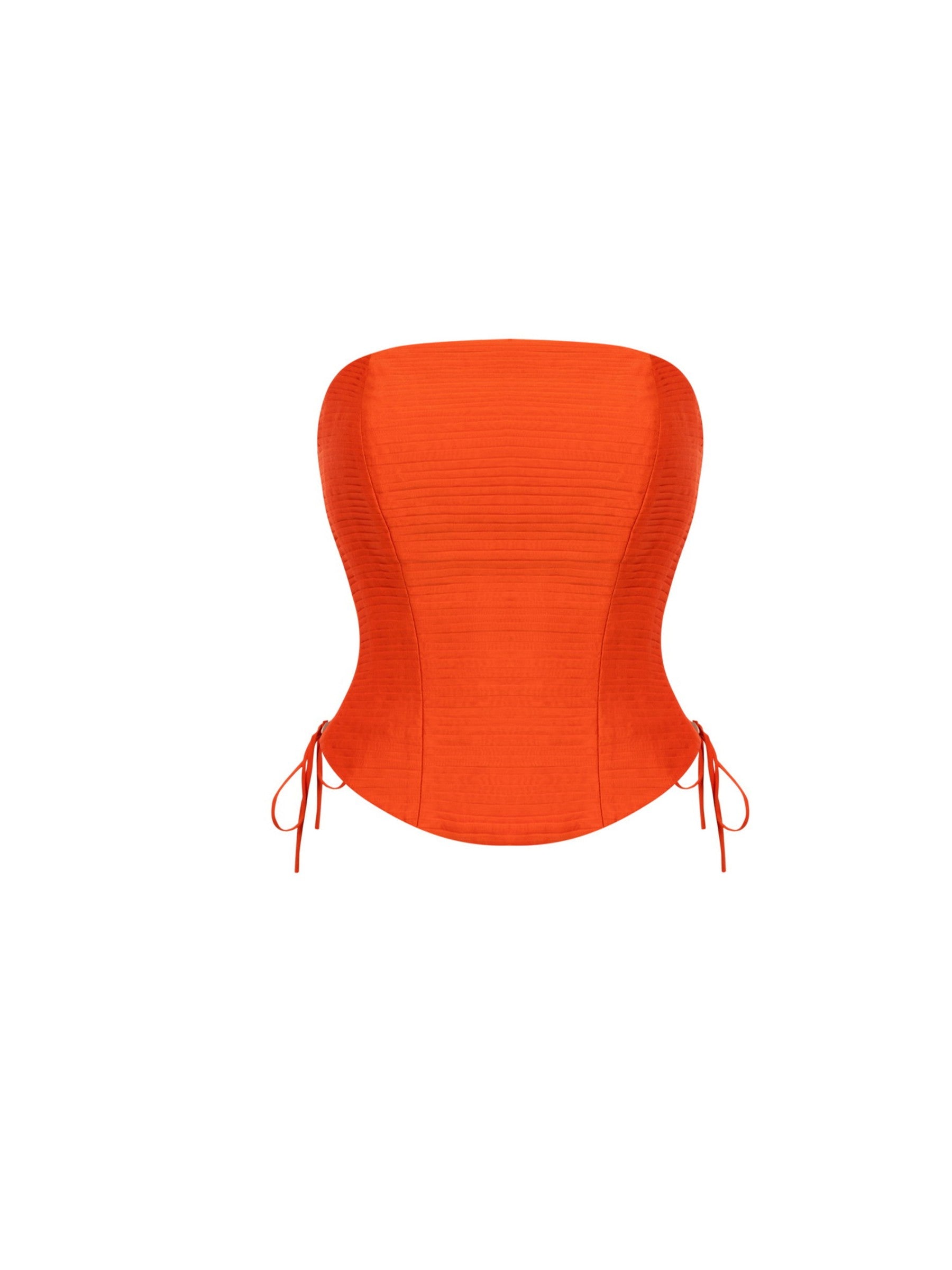 ORANGE DRAPED CORSET
