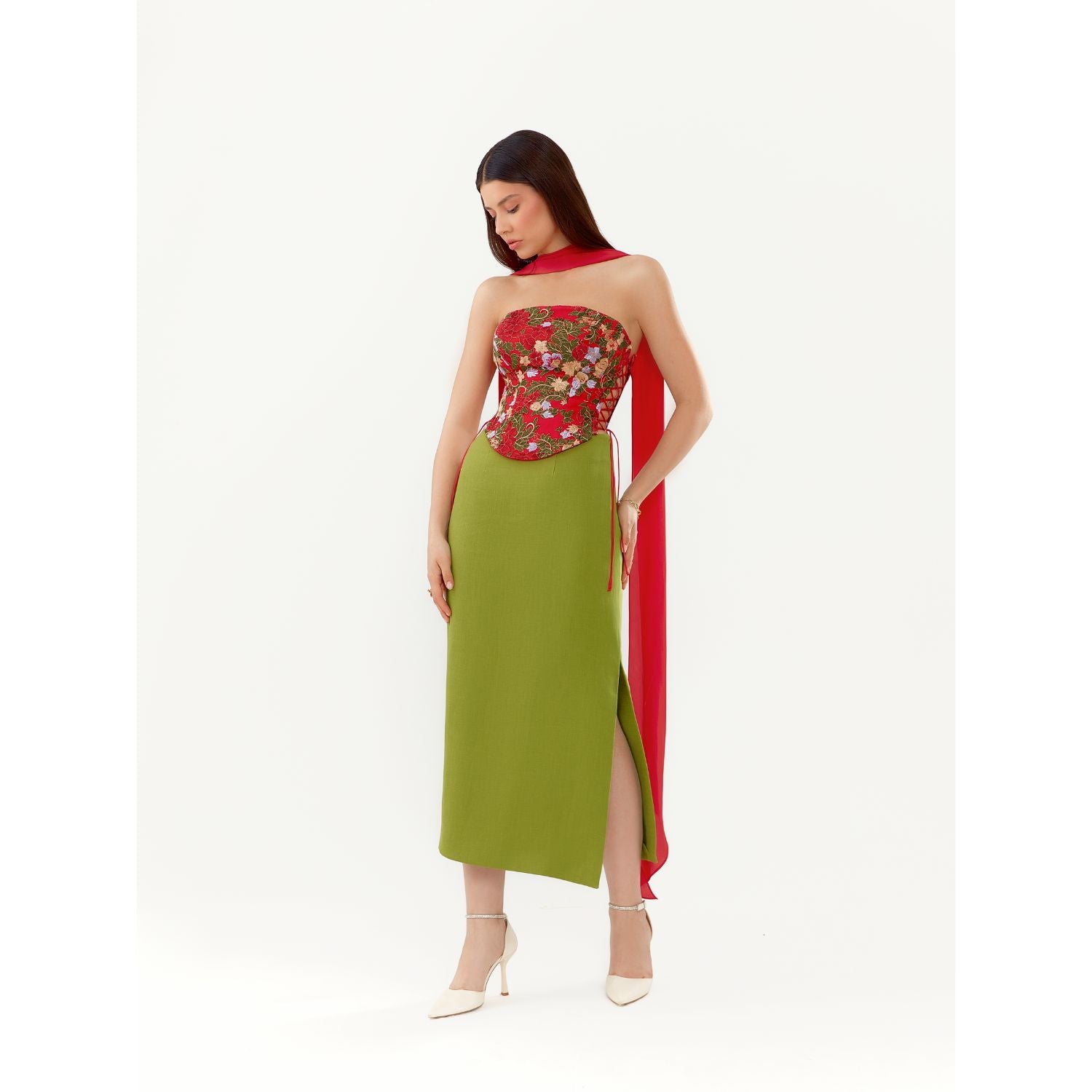 Verde Structured Skirt