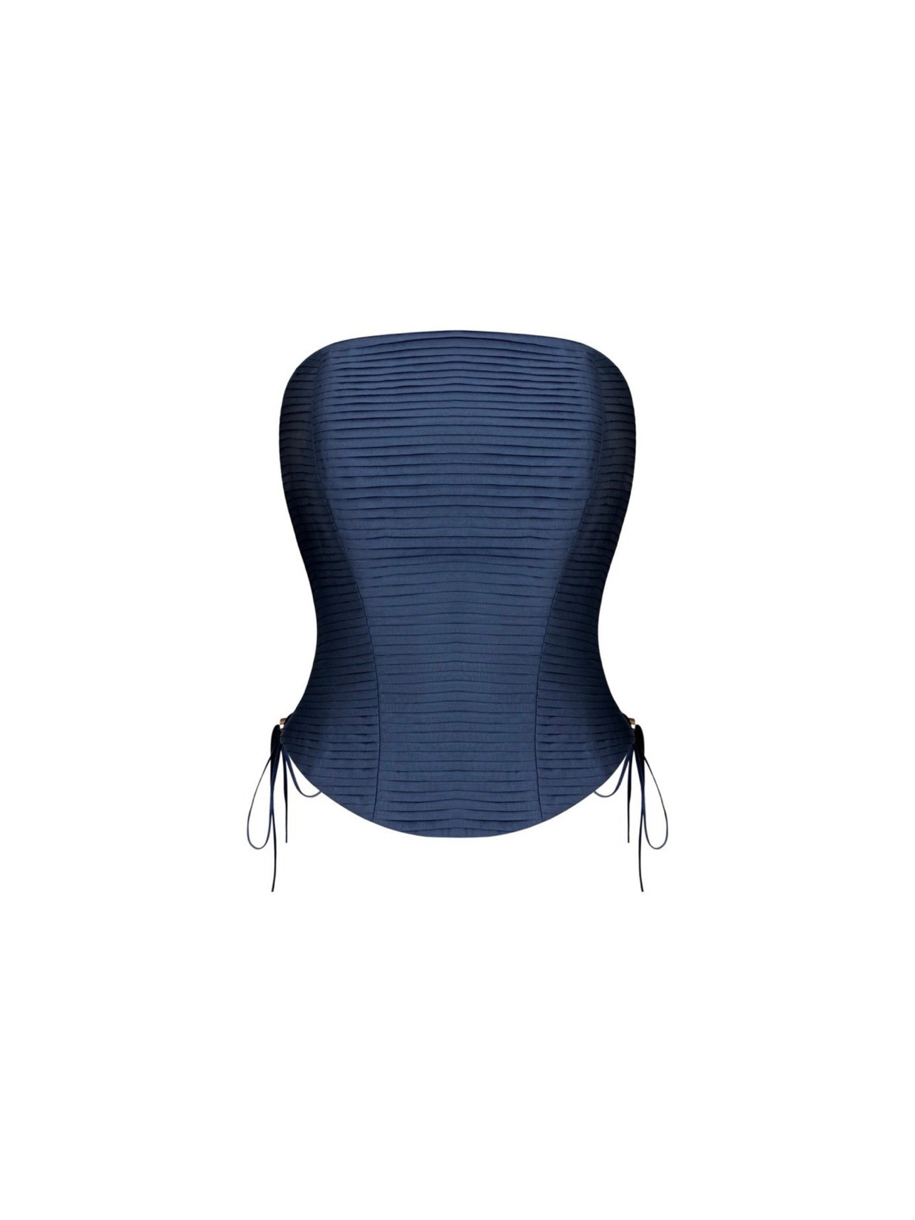 DARK BLUE DRAPING CORSET