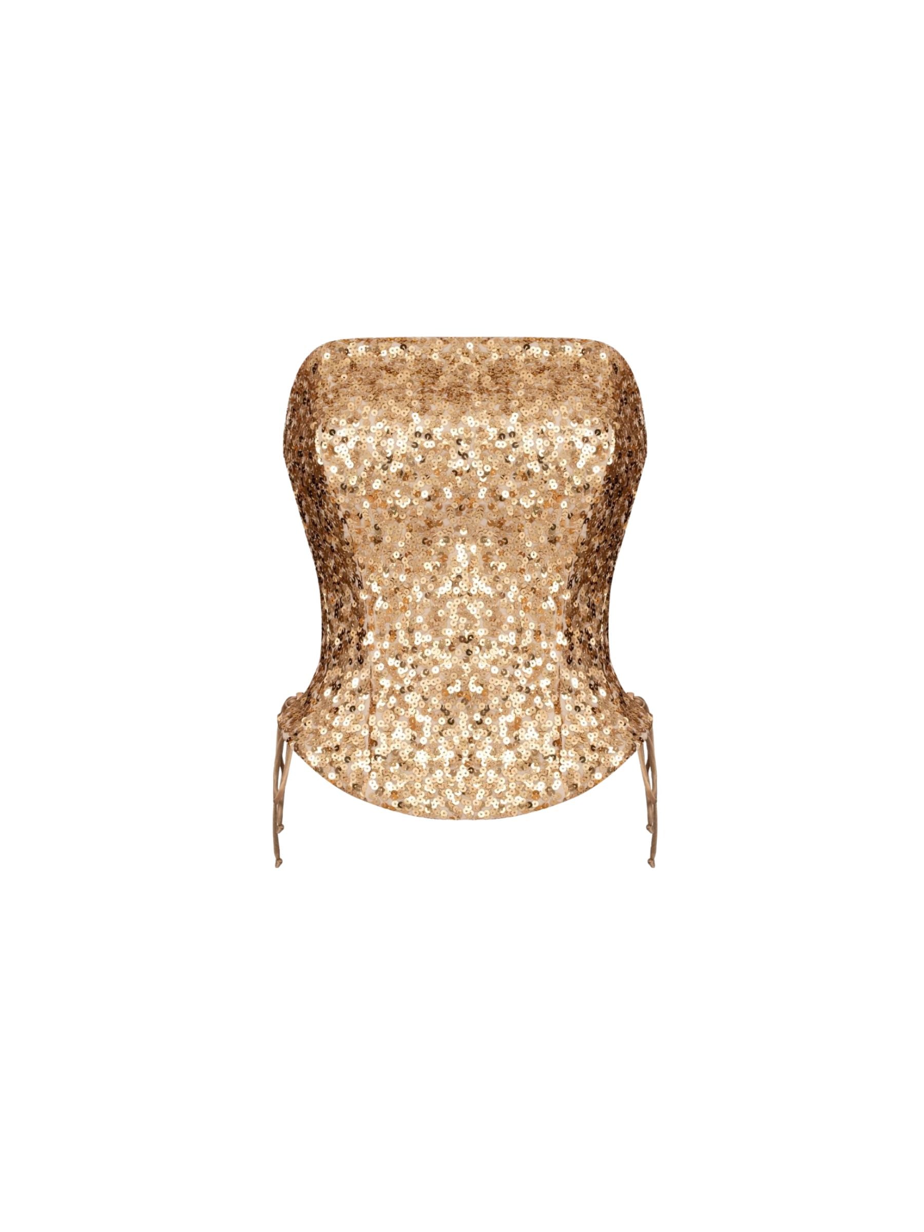 Golden Sequin Corset