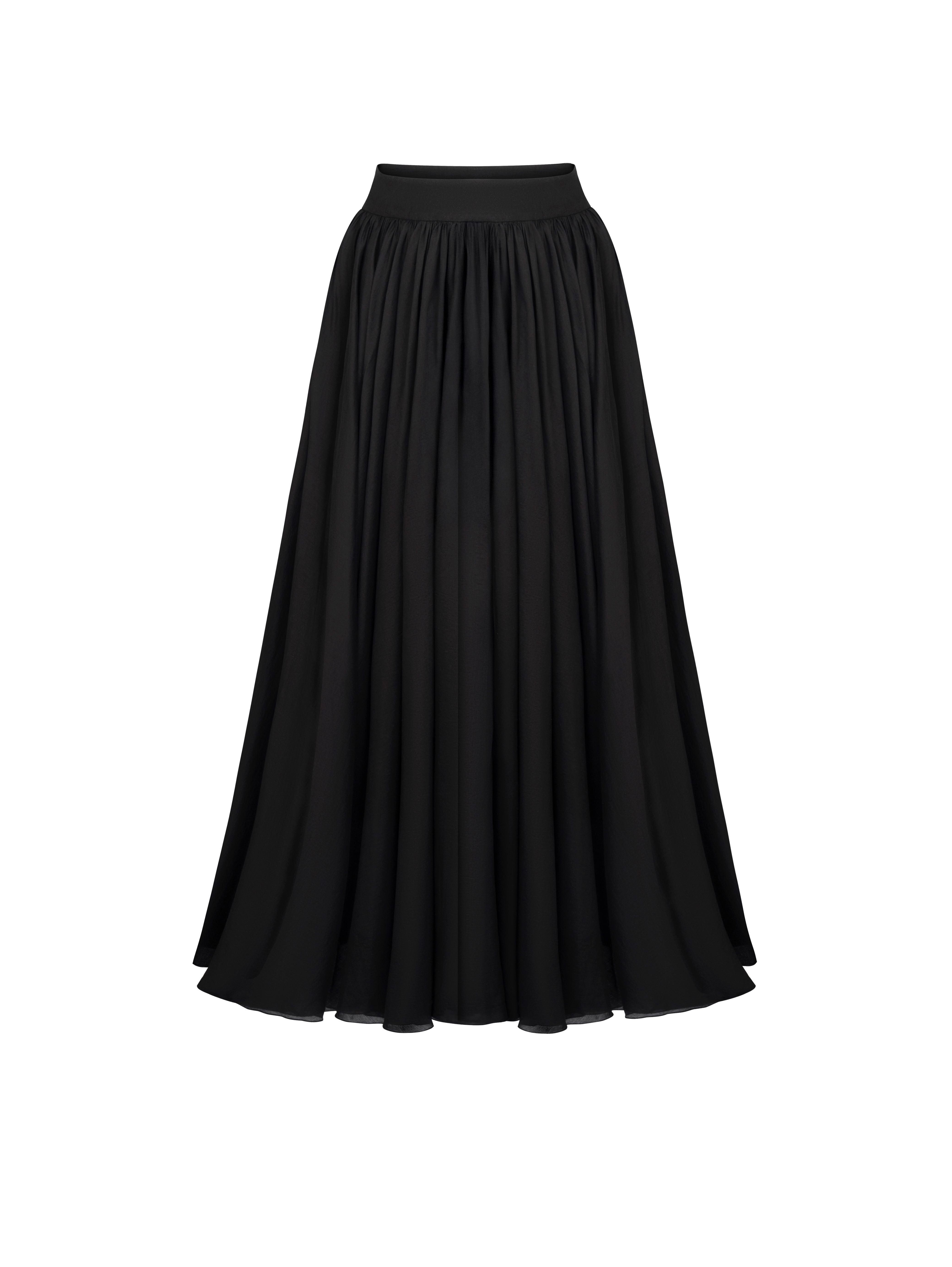 BLACK MIDI SKIRT