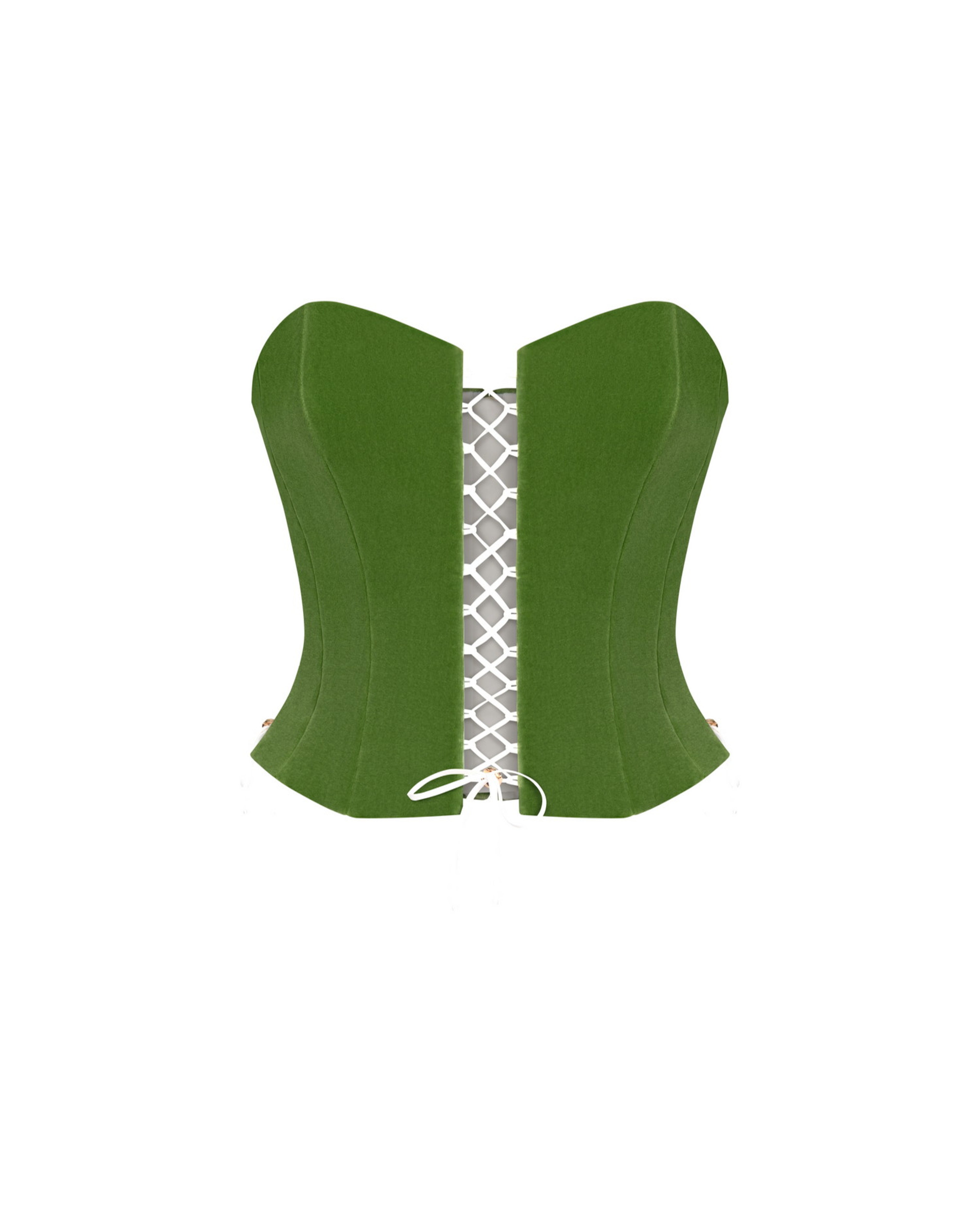 GREEN VELOUR CORSET