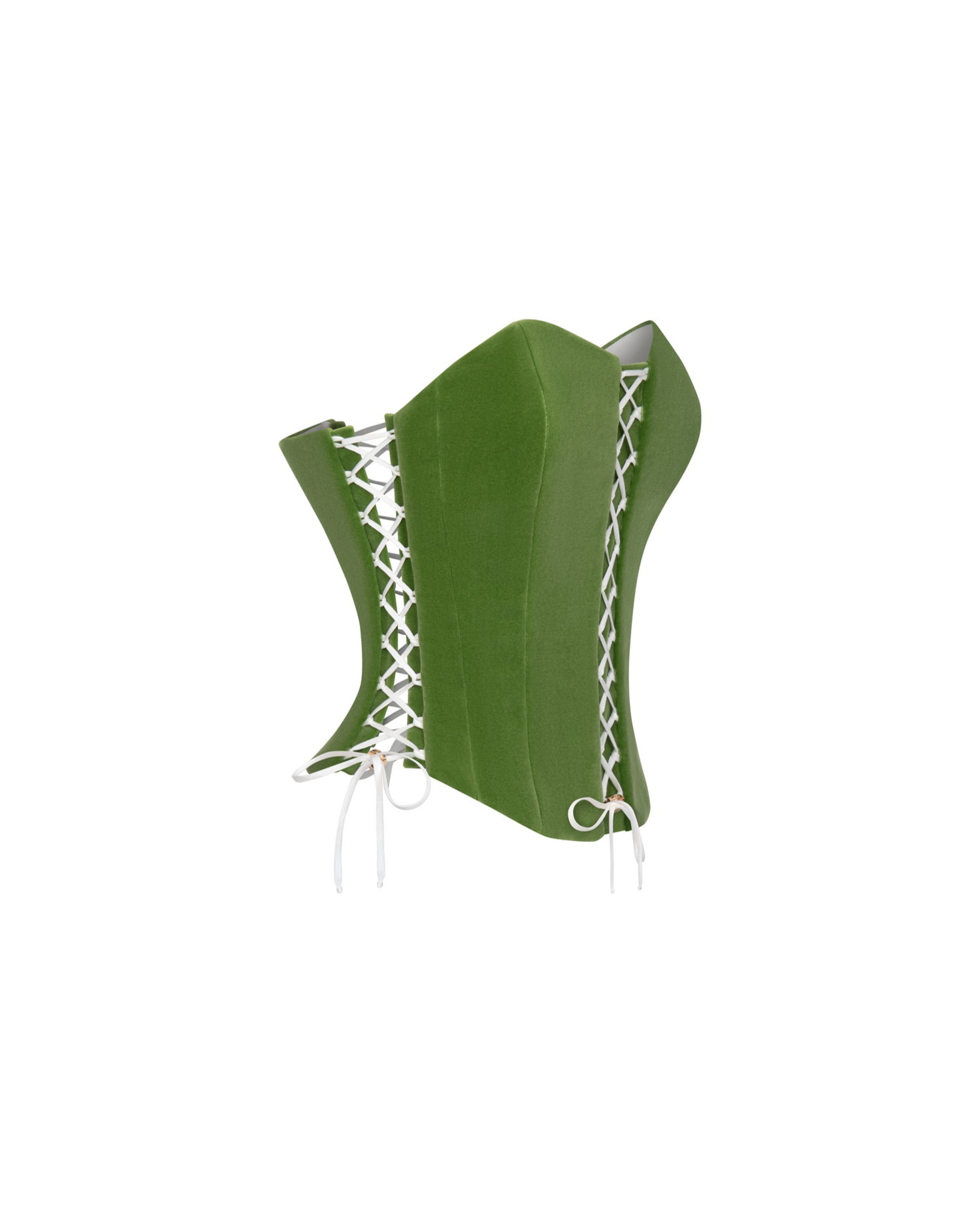 GREEN VELOUR CORSET