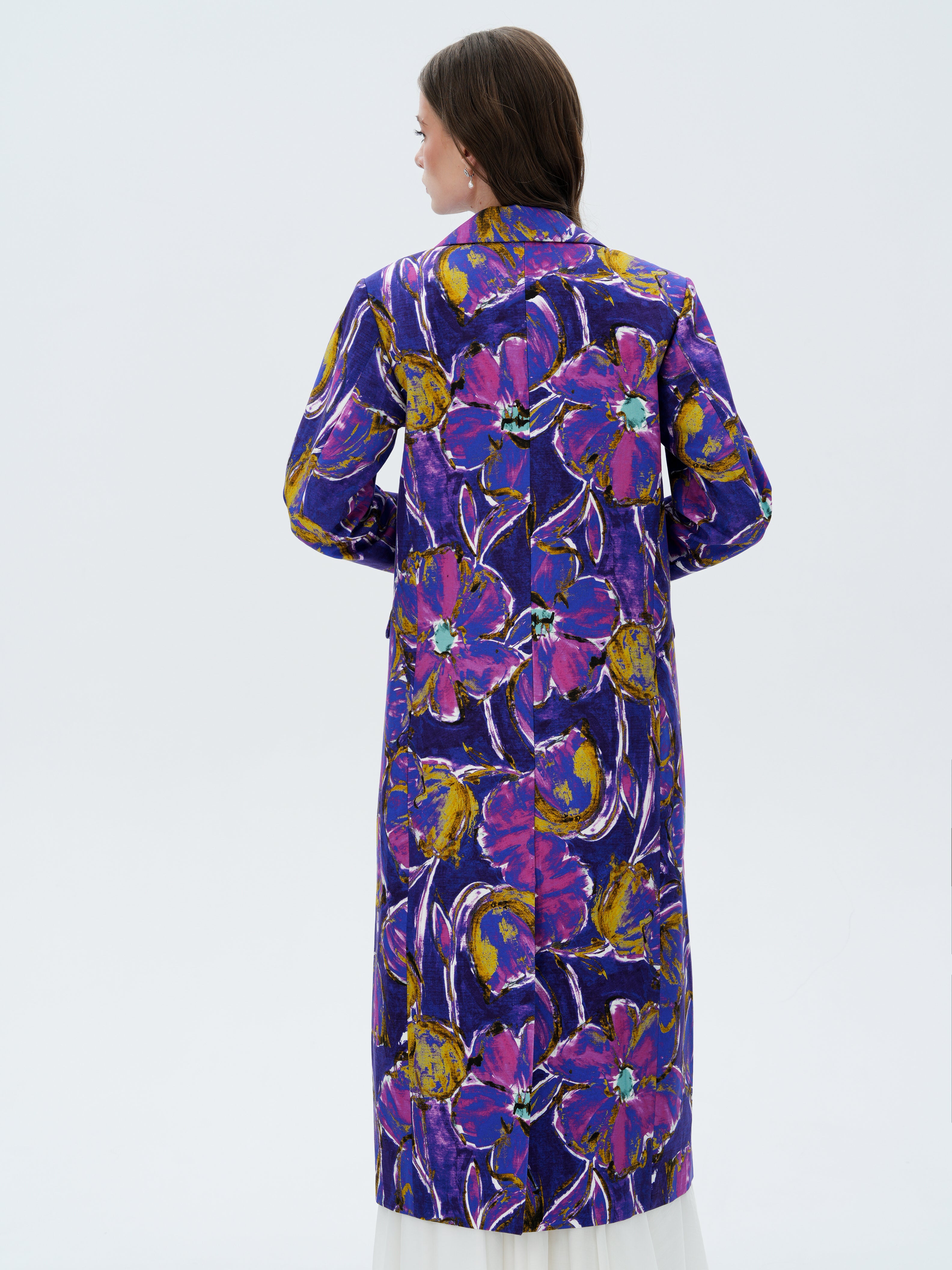 SUNSET IN BLOOM LONGLINE BLAZER