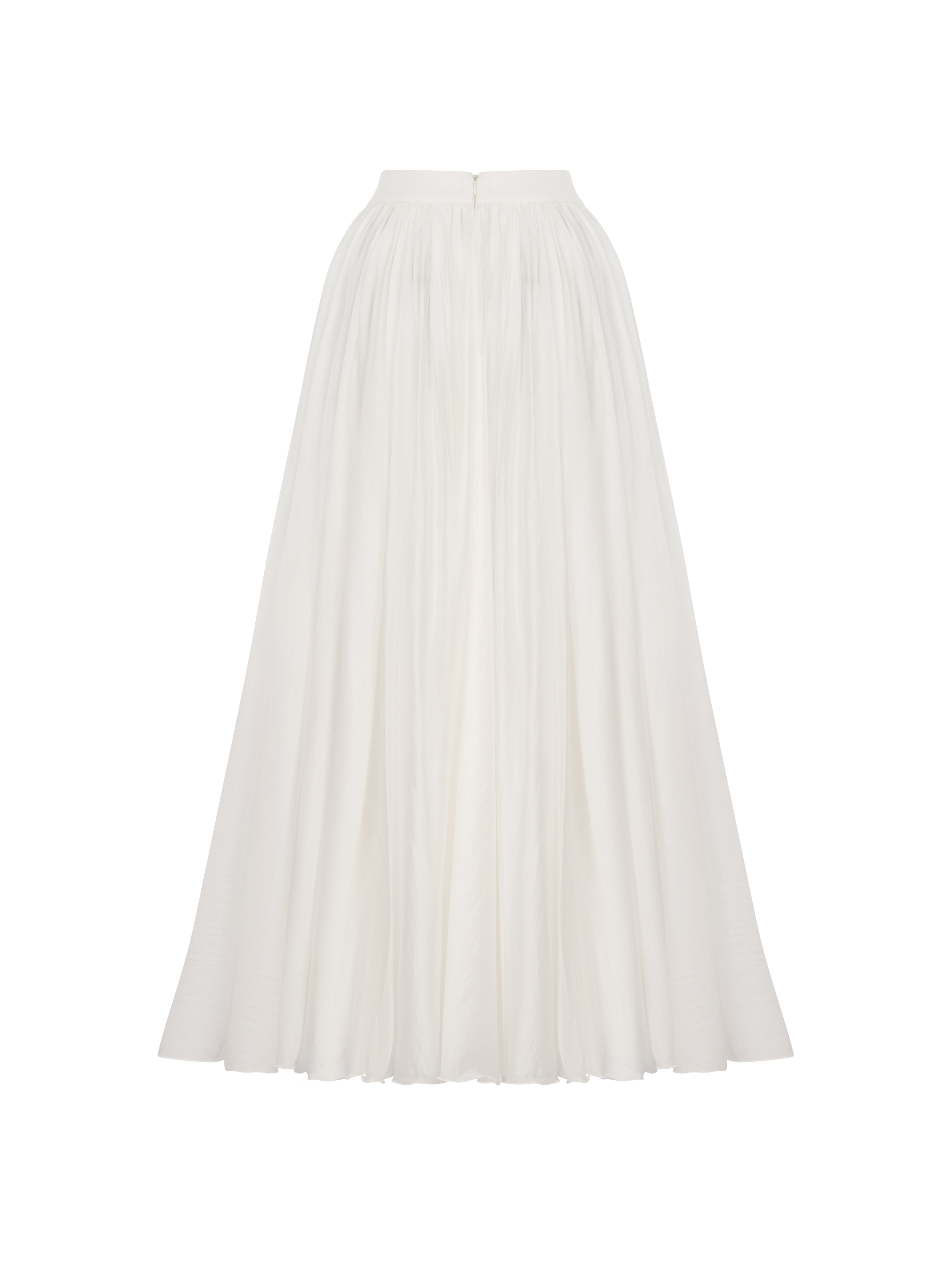 IVORY MIDI SKIRT