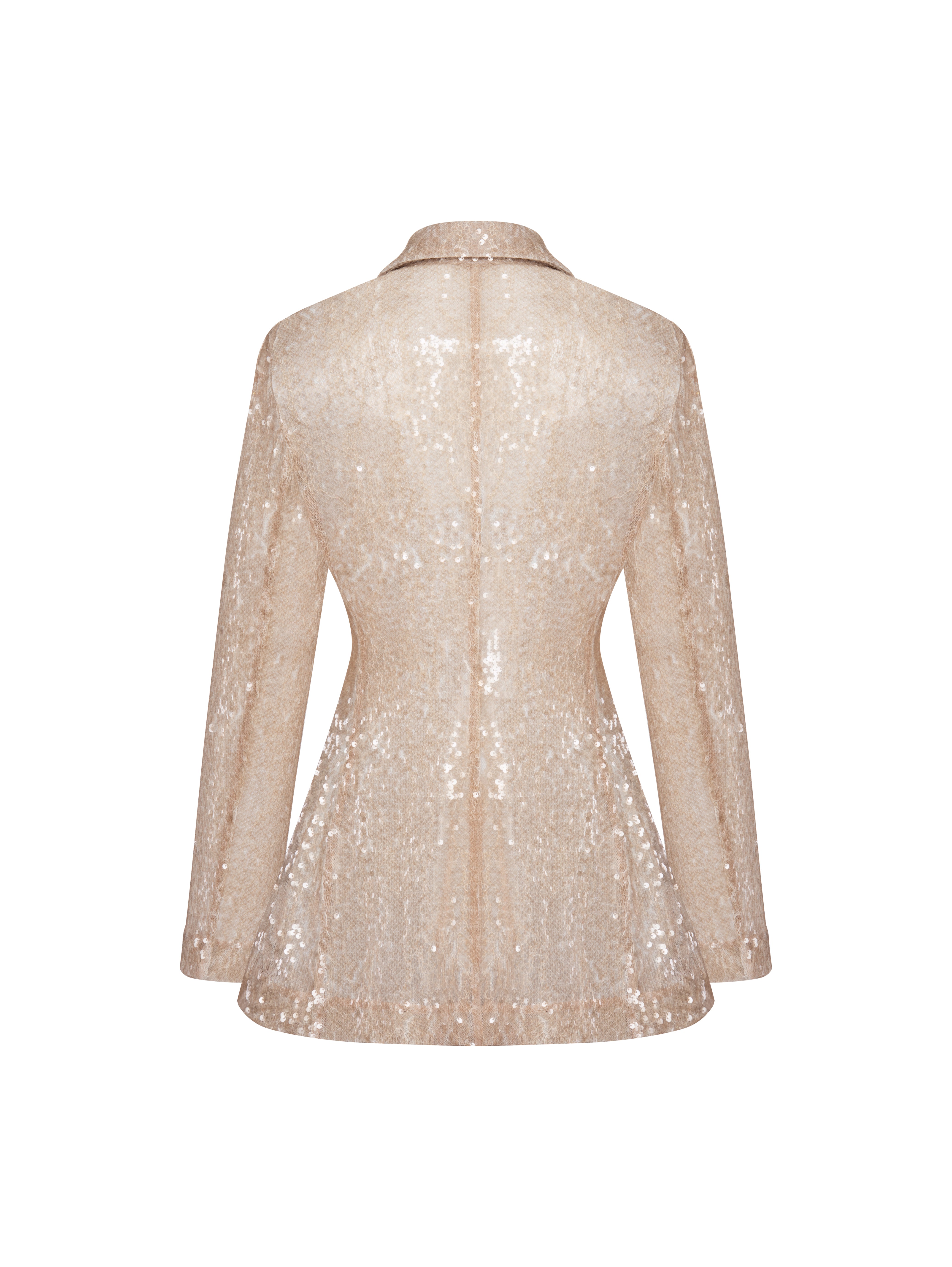 BEIGE SEQUIN JACKET