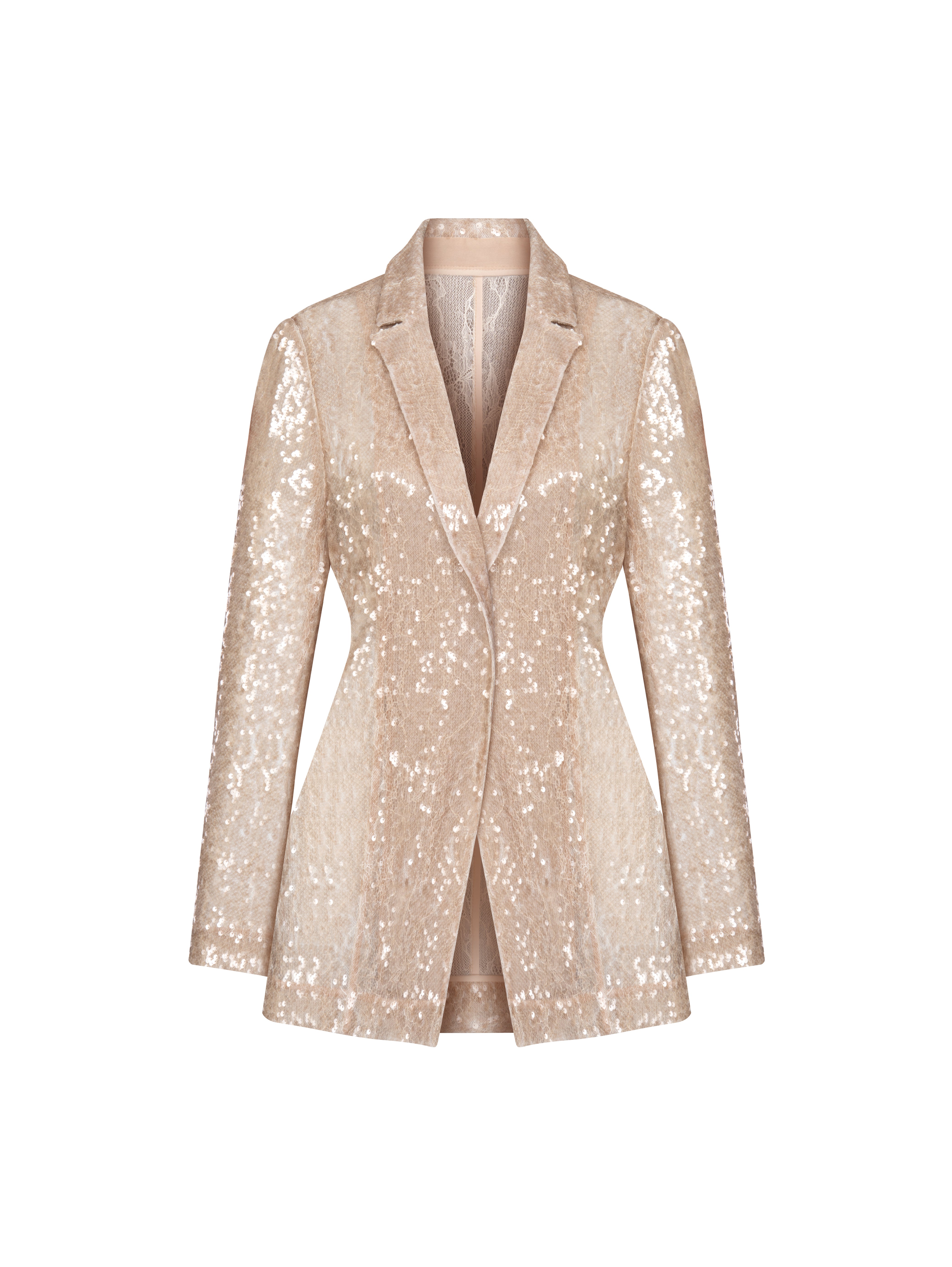BEIGE SEQUIN JACKET