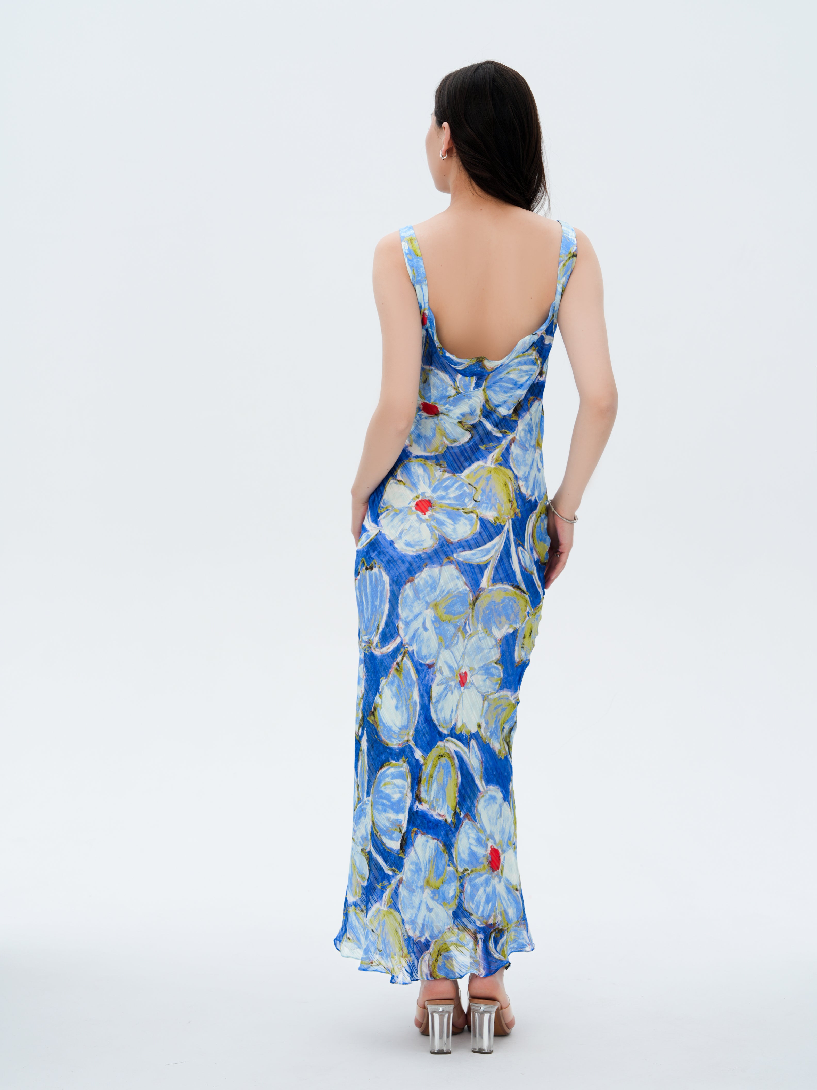 BLUE OF SILENCE MAXI DRESS