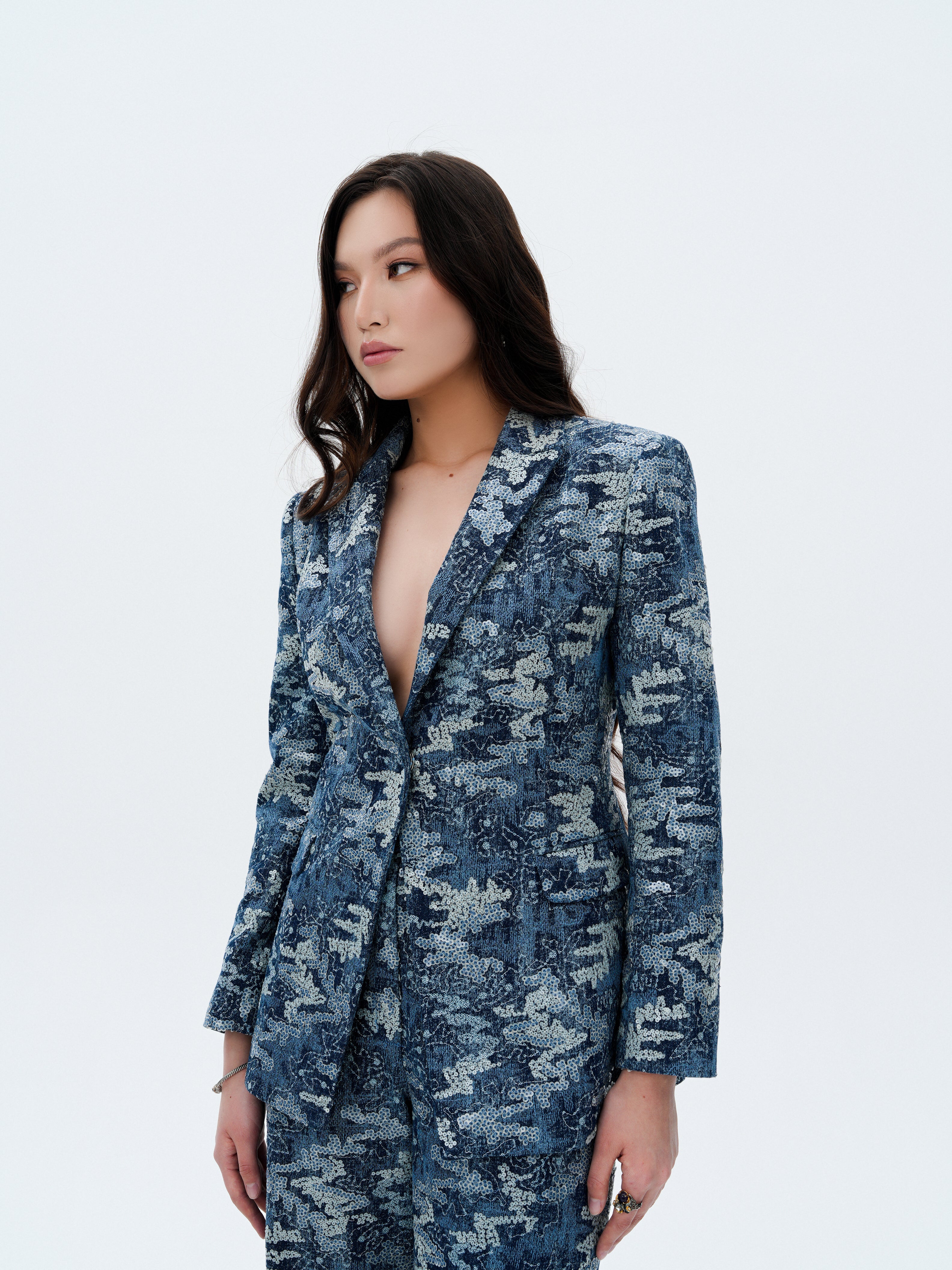 DENIM SEQUIN JACKET