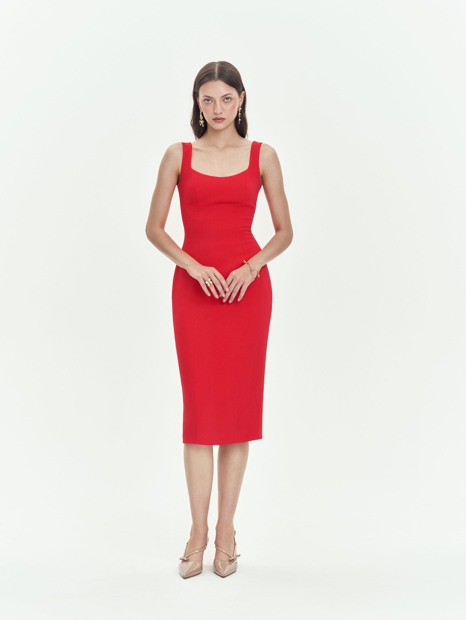 Dress Midi  Red