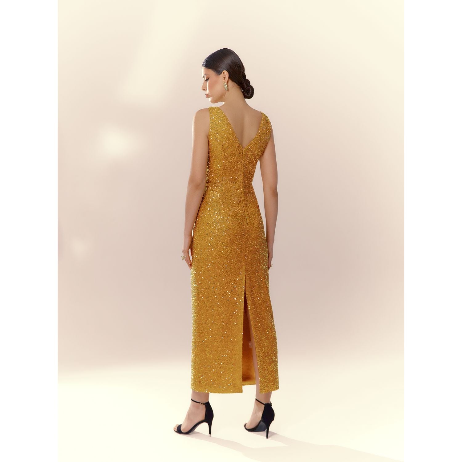 Lina Yellow Sequin Dress