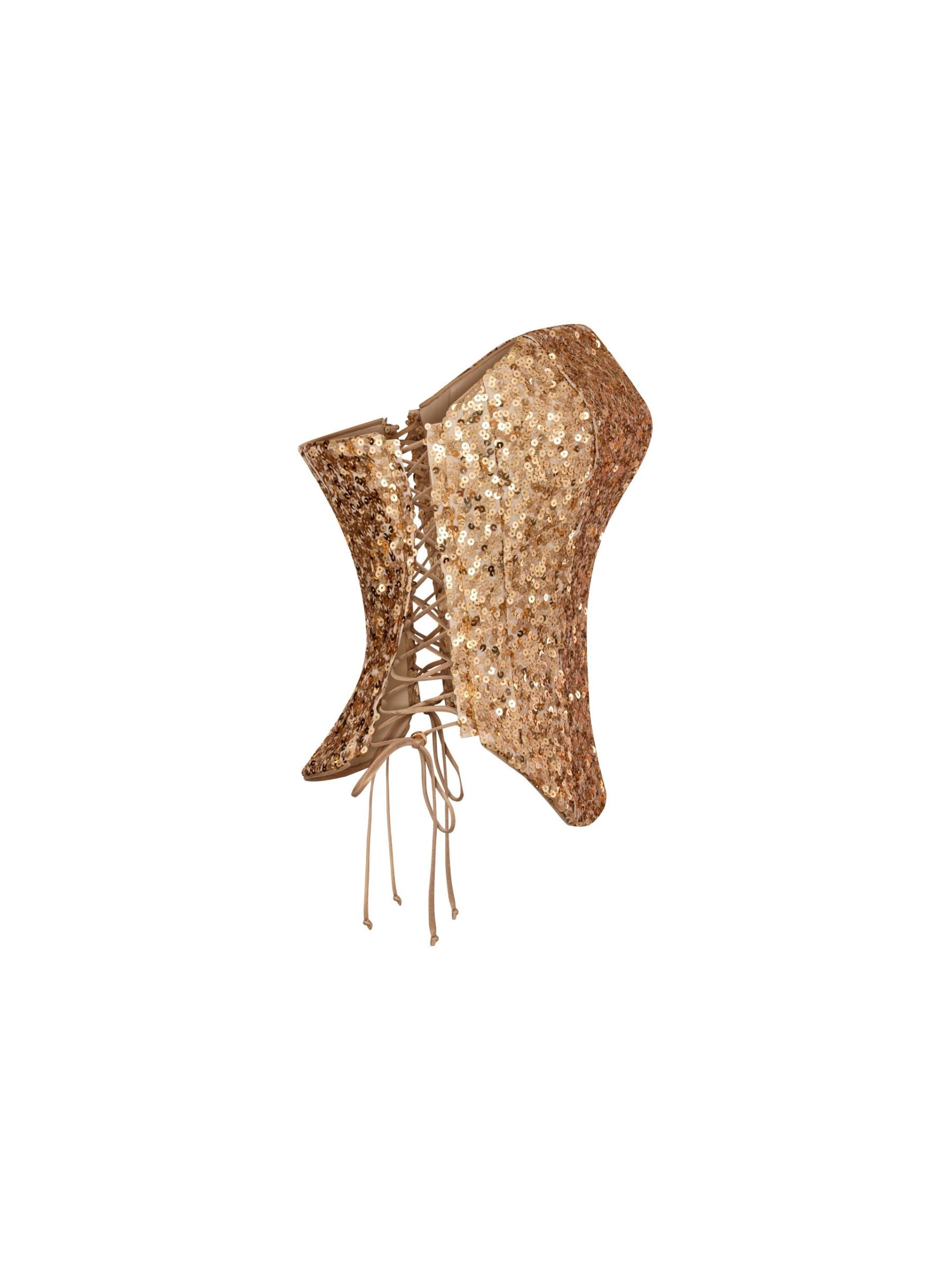 Golden Sequin Corset