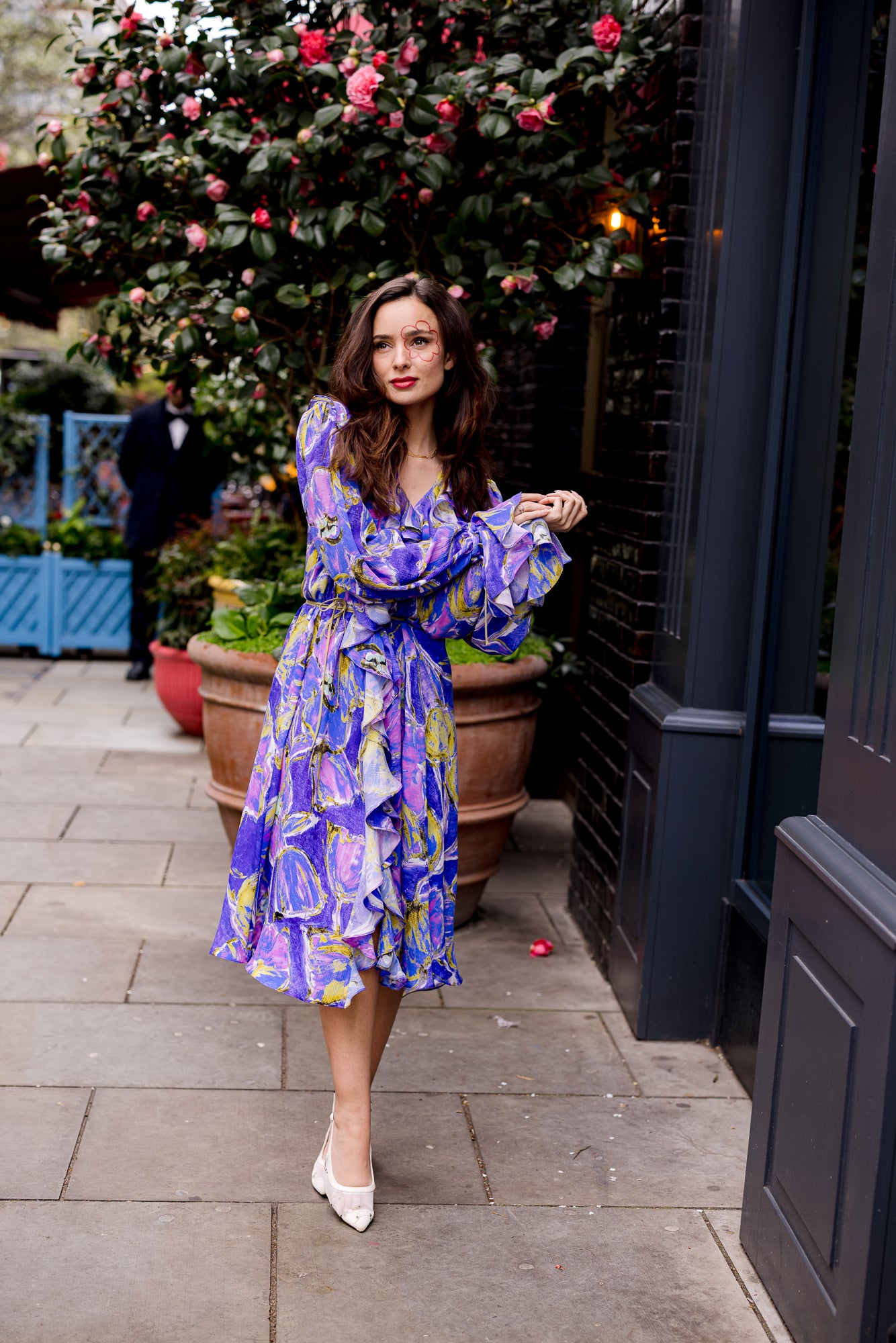 SUNSET IN BLOOM RUFFLE DRESS