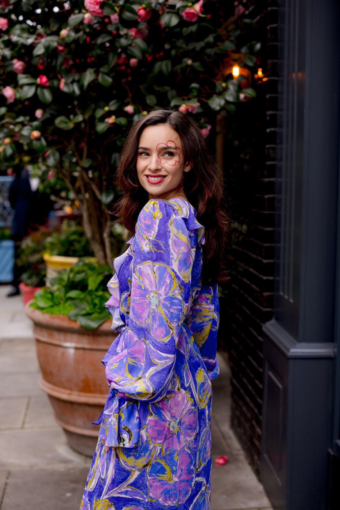 SUNSET IN BLOOM RUFFLE DRESS