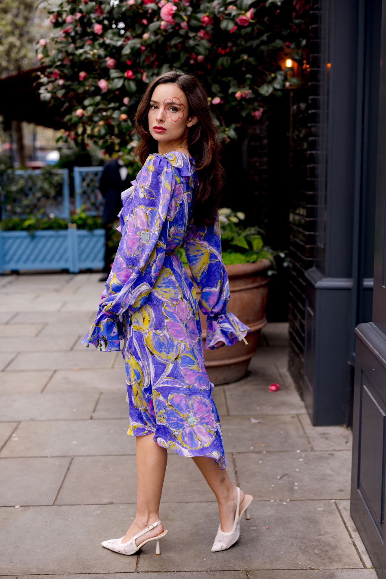 SUNSET IN BLOOM RUFFLE DRESS