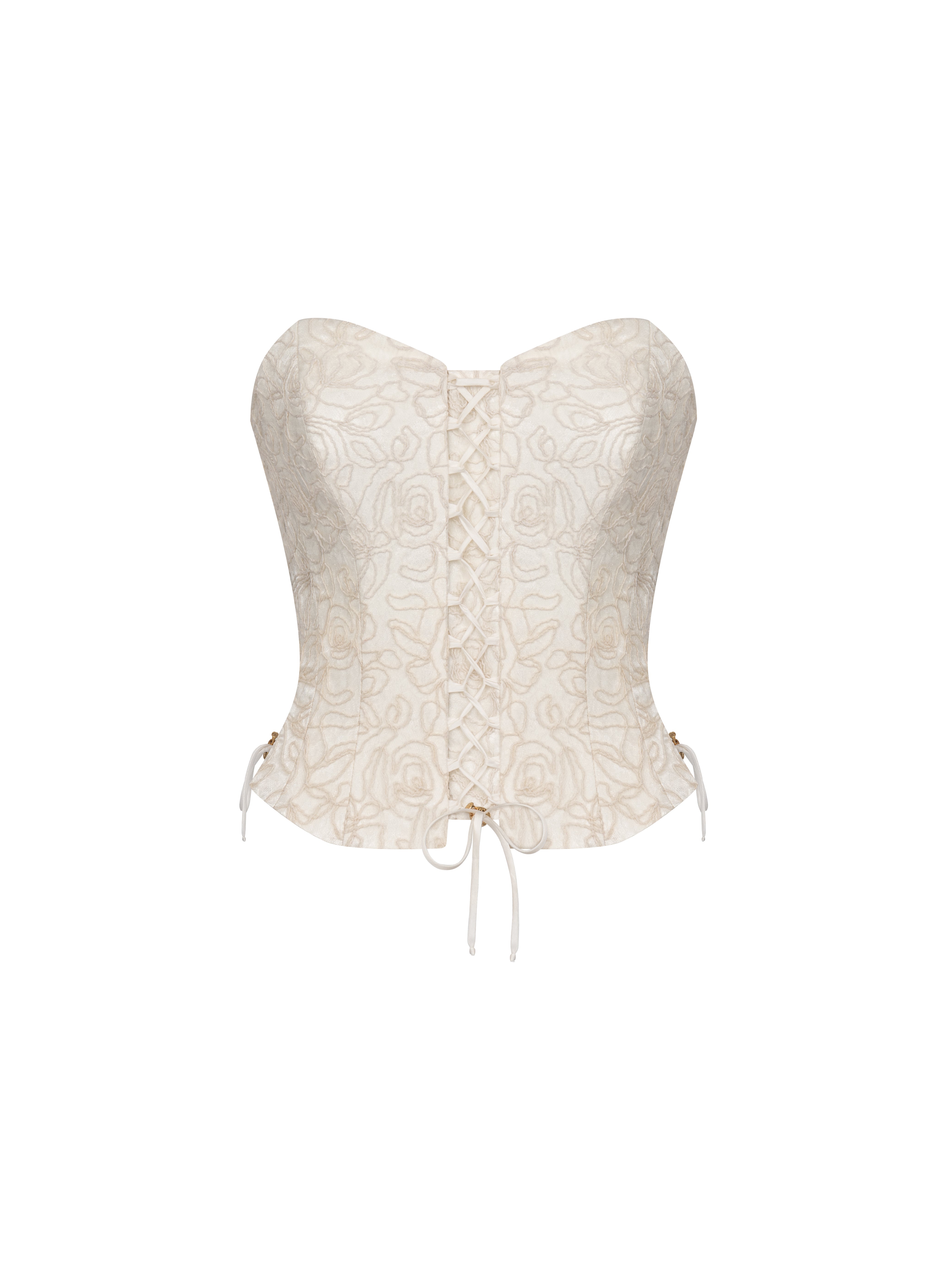 ELSAVA IVORY BLOOM CORSET