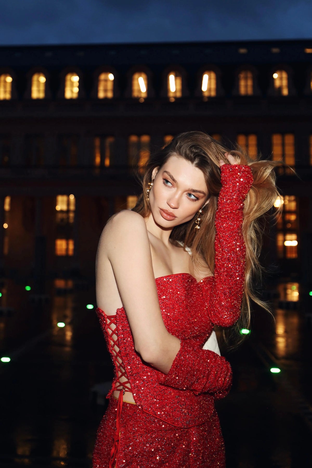 Корсет Riva Red Sequin