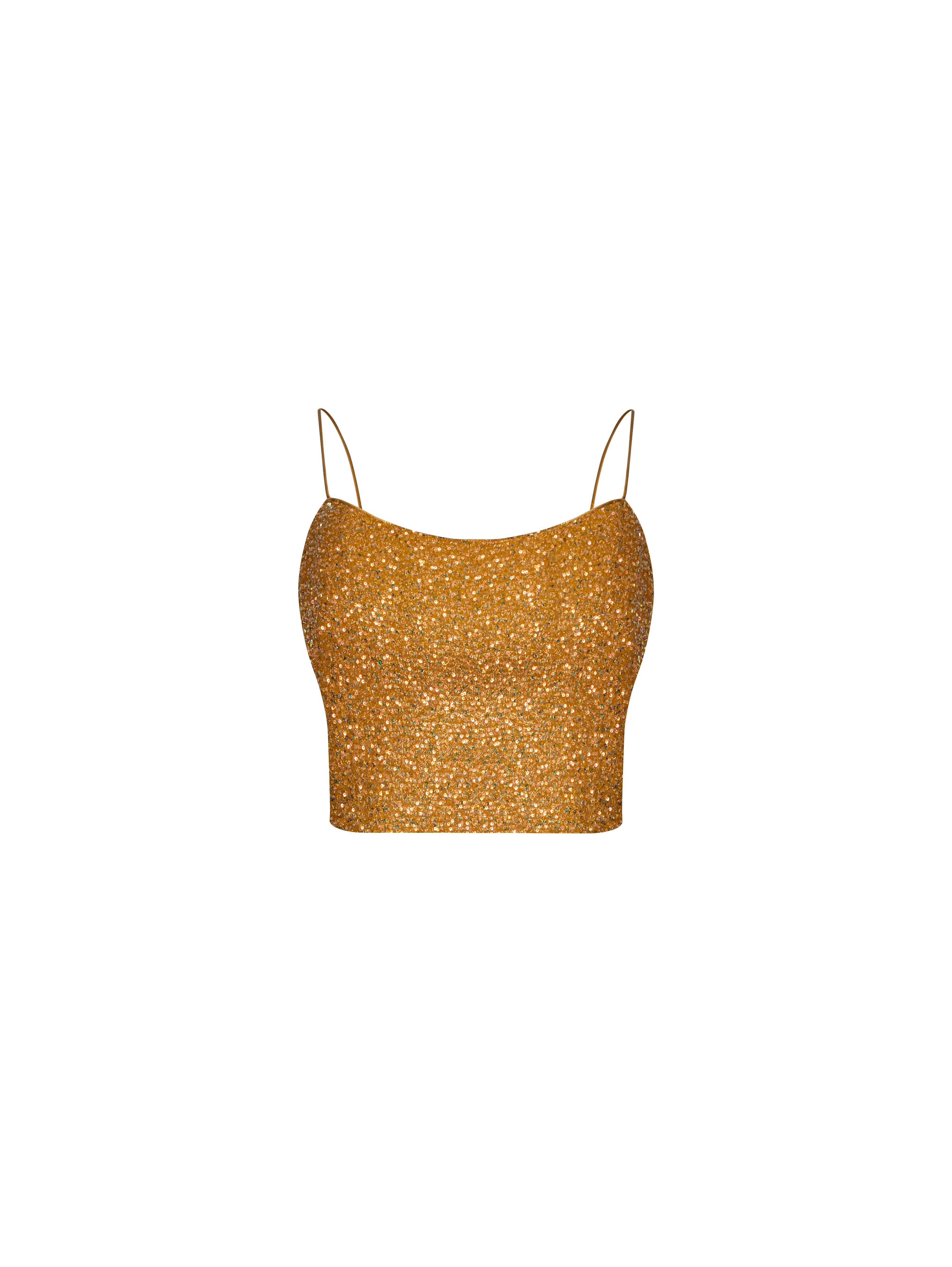 Lina Yellow Sequin Top