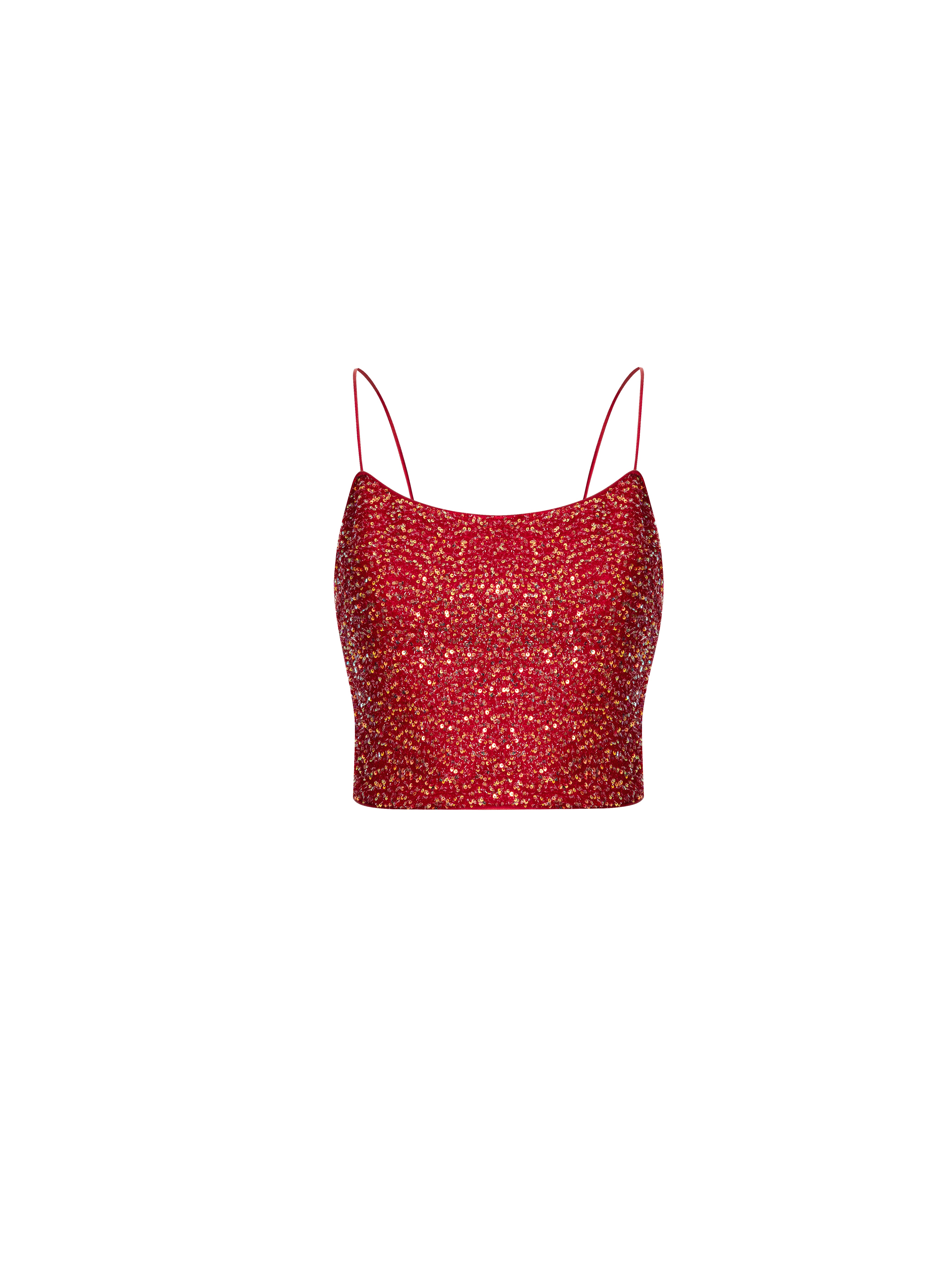Riva Red Sequin Top