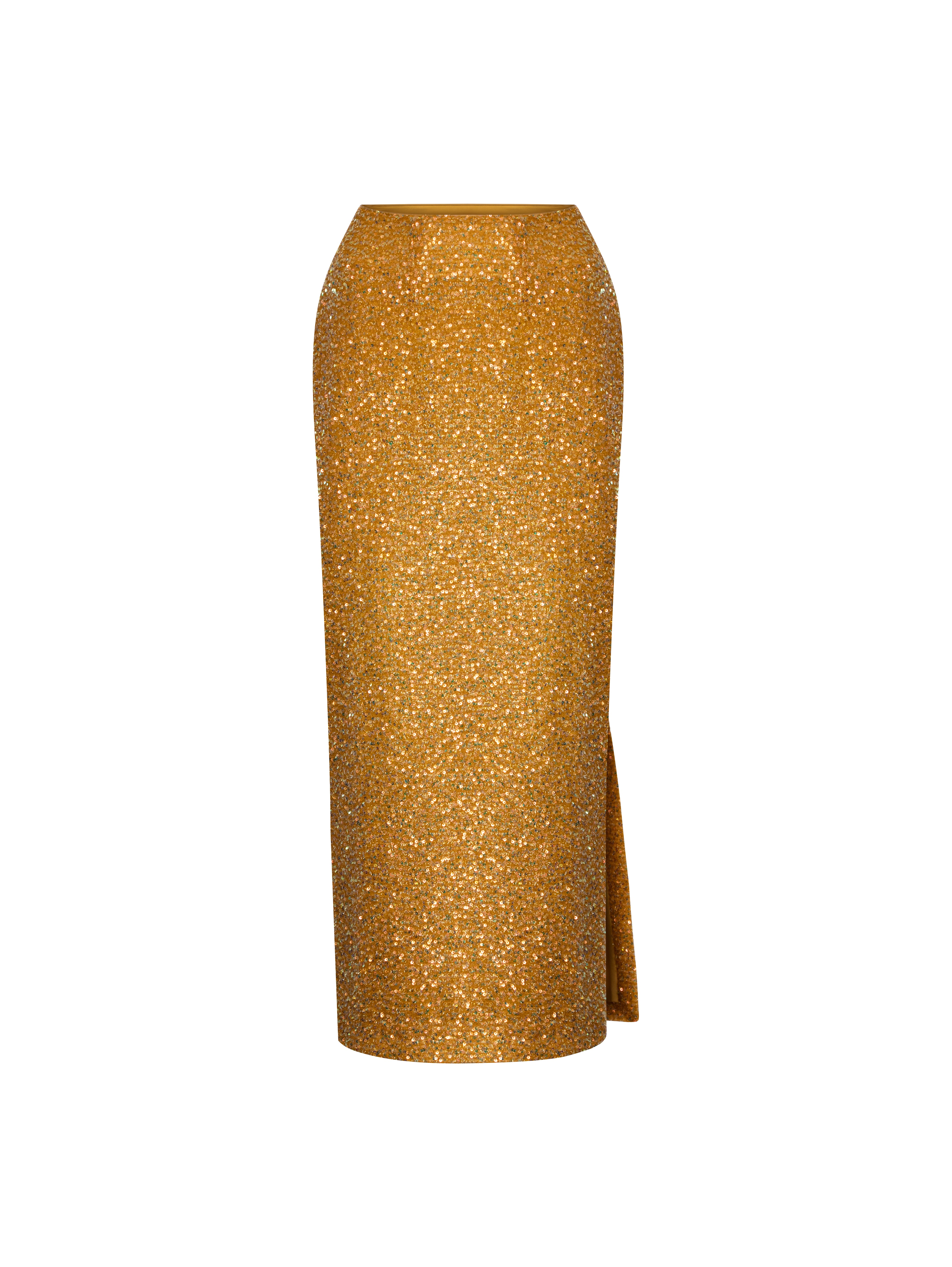 Lina Yellow Sequin Skirt