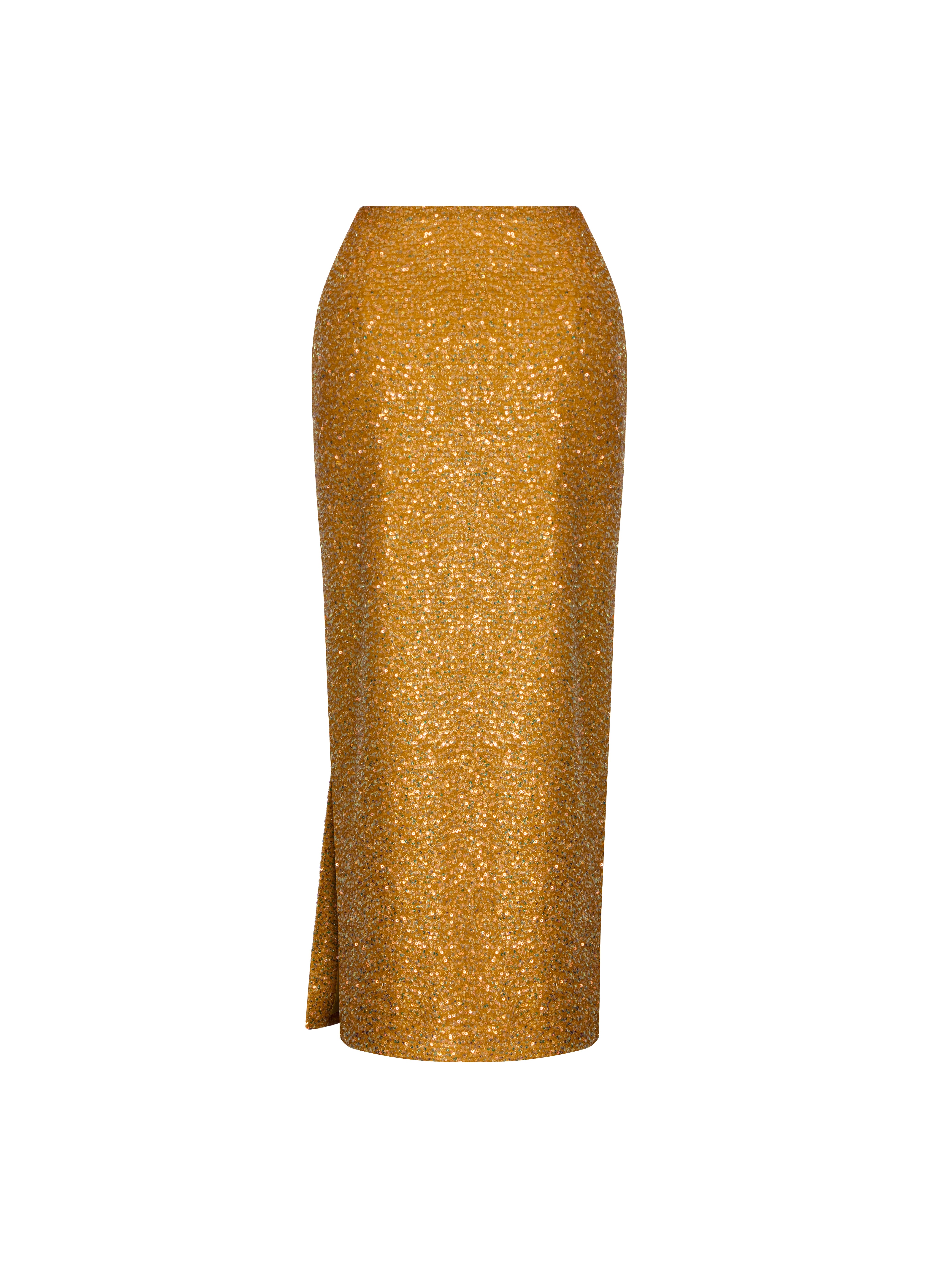 Lina Yellow Sequin Skirt