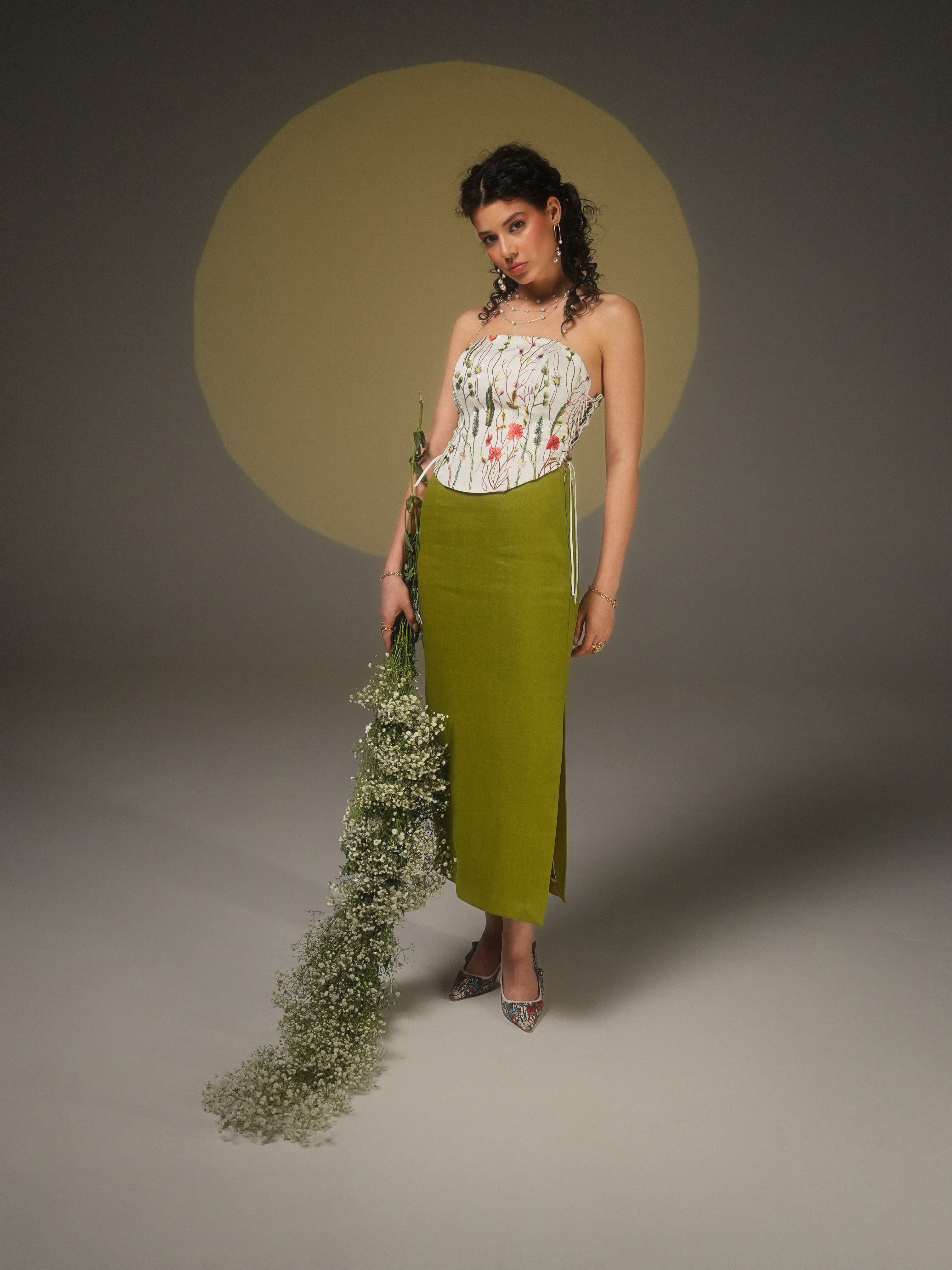 Flora Silk Corset