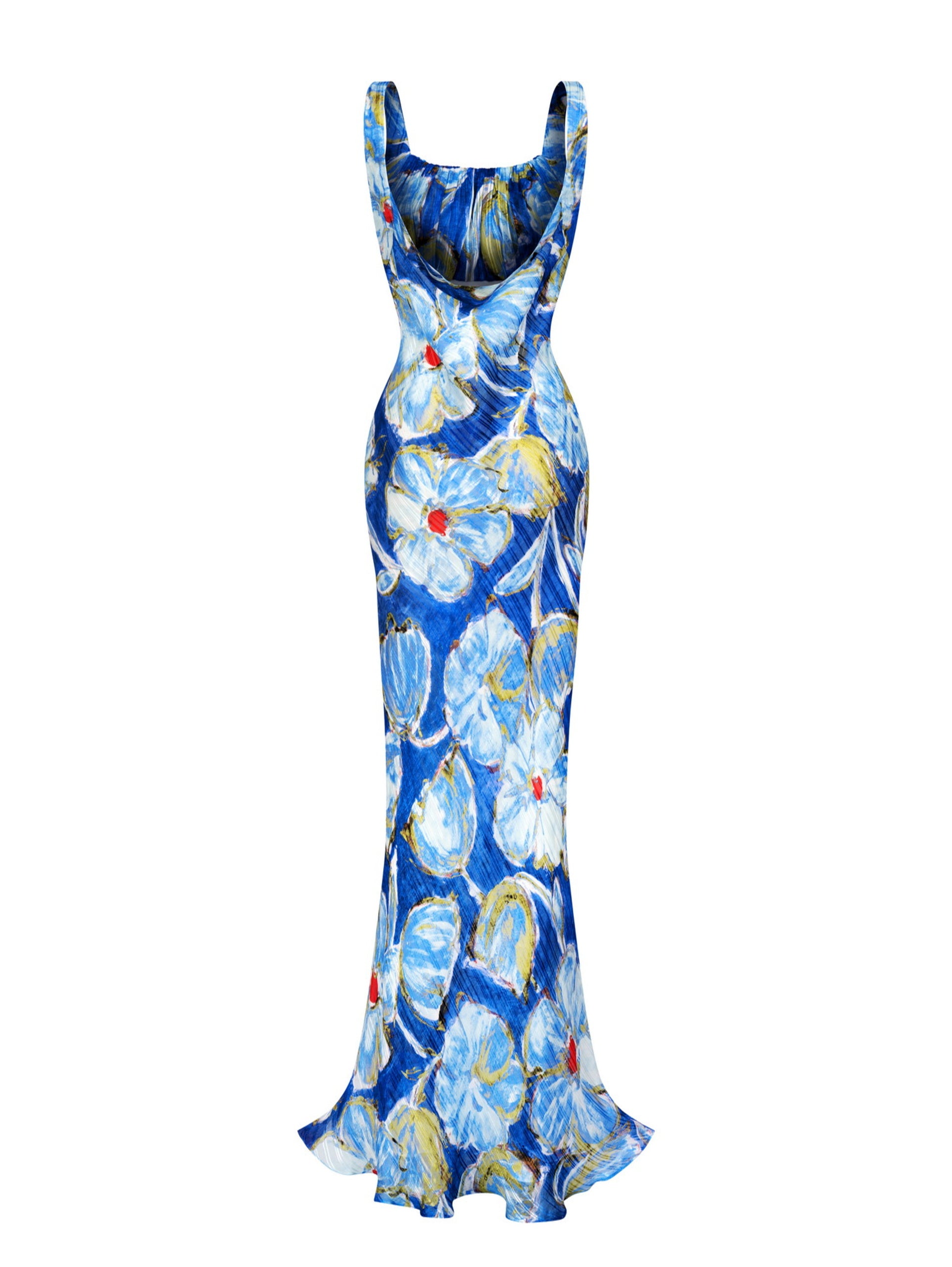 BLUE OF SILENCE MAXI DRESS