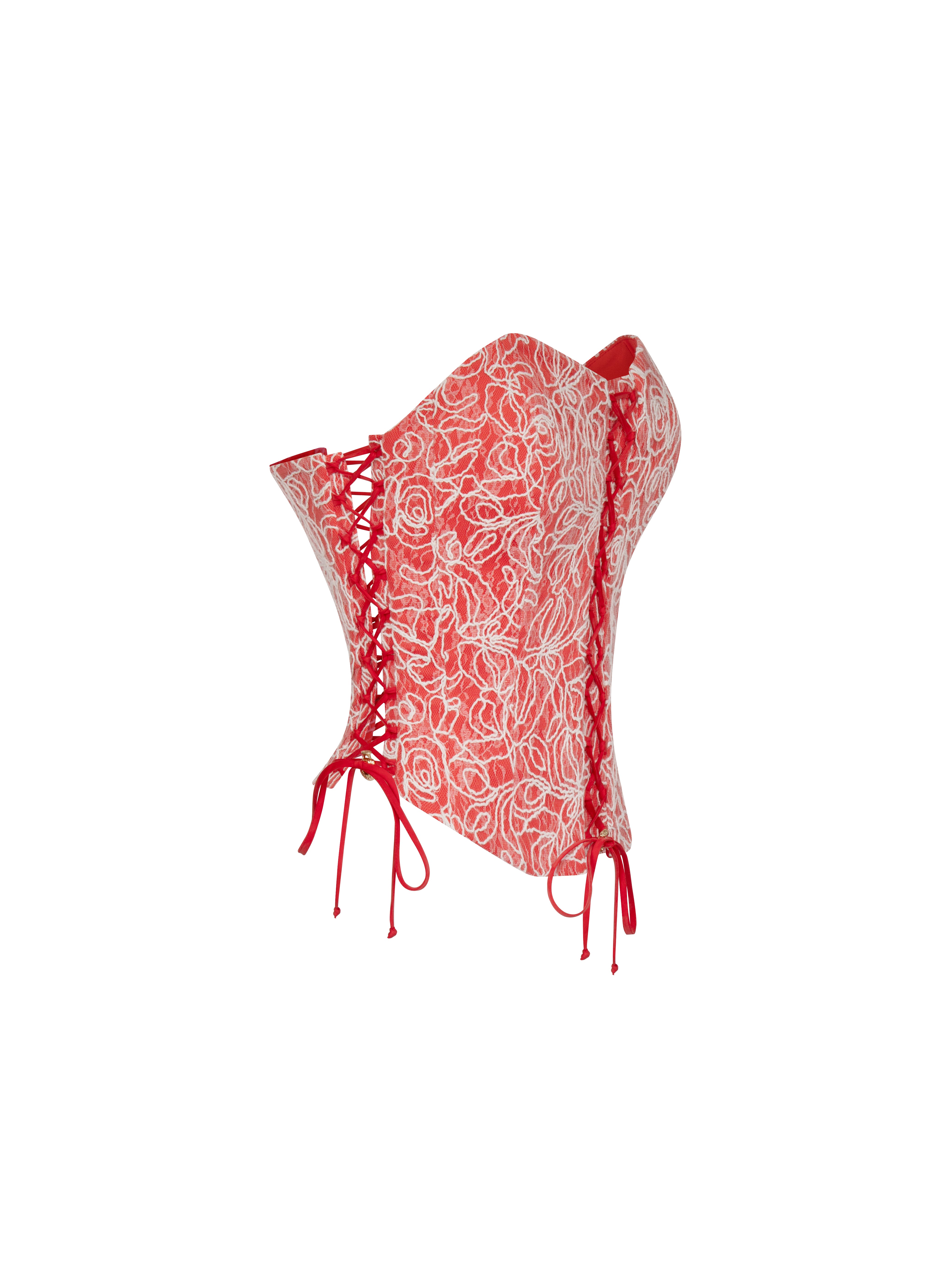 ELSAVA SCARLET BLOOM CORSET