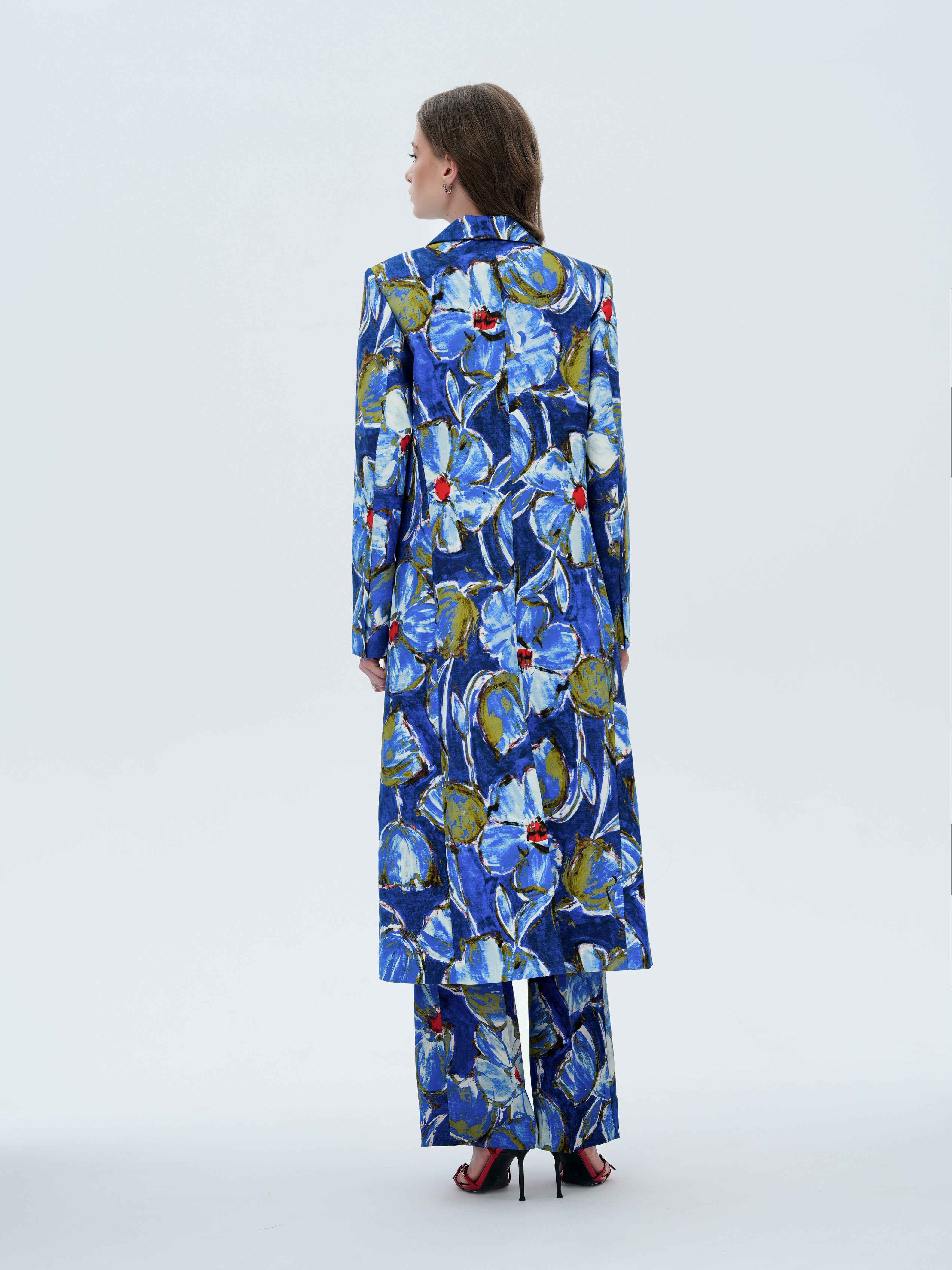 ELSAVA BLUE OF SILENCE LONGLINE BLAZER