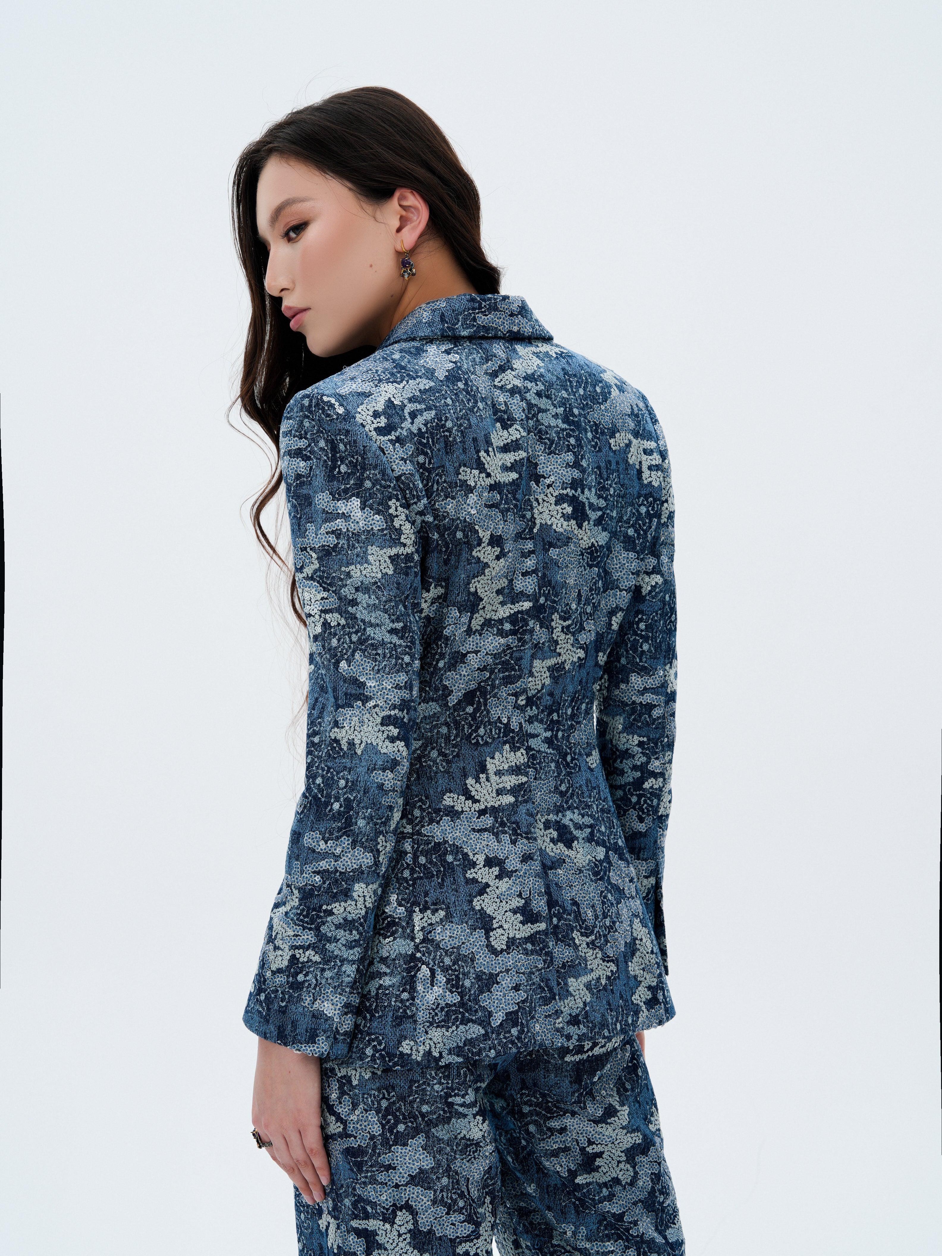 DENIM SEQUIN JACKET