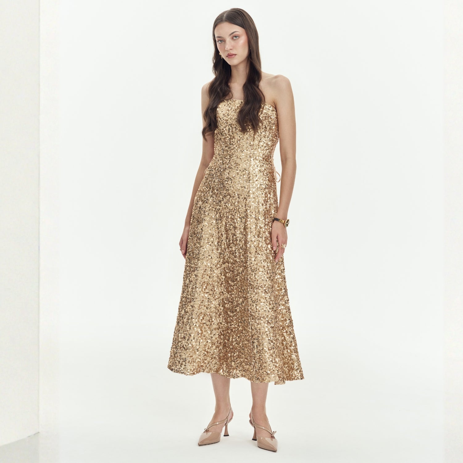 Golden Long Dress